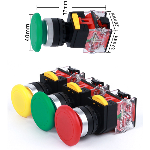 Nút Nhấn Nấm Phi 22, Nút Nhấn Dù - Linh Kiện CNC